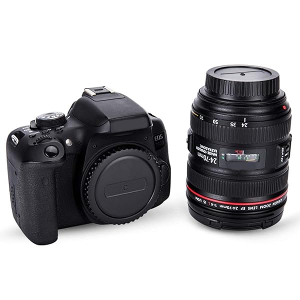 PROfezzion 2 Pack EF EF-S Mount Body & Rear Lens Cap for Canon EOS 60D, 70D, 80D, 90D, 5D Mark III IV & More - Essential Camera Protection - View 5 of 7