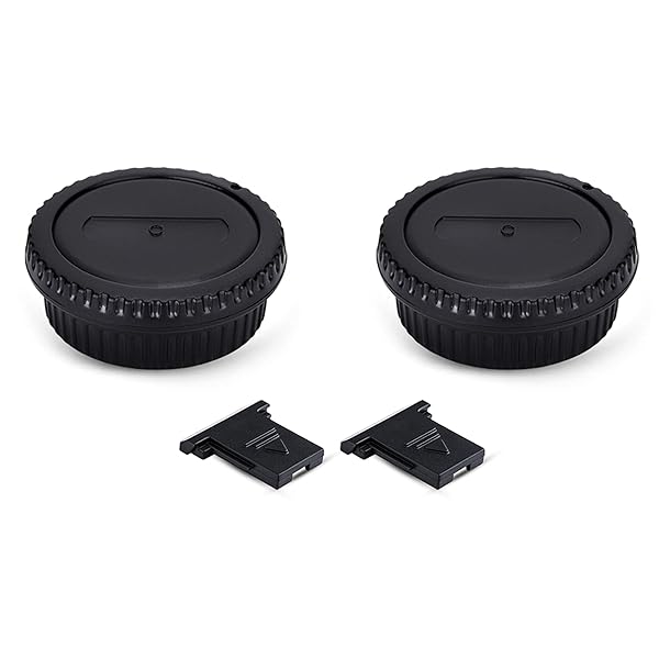 PROfezzion 2 Pack EF EF-S Mount Body & Rear Lens Cap for Canon EOS 60D, 70D, 80D, 90D, 5D Mark III IV & More - Essential Camera Protection - View 2 of 7