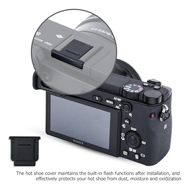 PROfezzion 2 Pack E Mount Body Cap & Rear Lens Cover for Sony A6000, A7 Series, ZV-E10 & More - Protect Your Camera Gear! - View 7 of 9