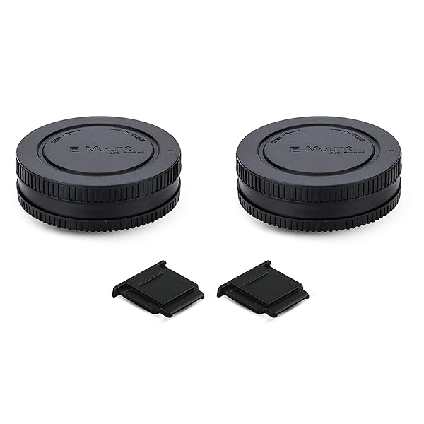 PROfezzion 2 Pack E Mount Body Cap & Rear Lens Cover for Sony A6000, A7 Series, ZV-E10 & More - Protect Your Camera Gear! - View 2 of 9