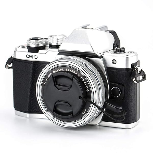 PROfezzion 2-Pack 37mm Front Lens Cap Cover & Keeper for Olympus OM-D EM10, EPL Series & More - View 5 of 7
