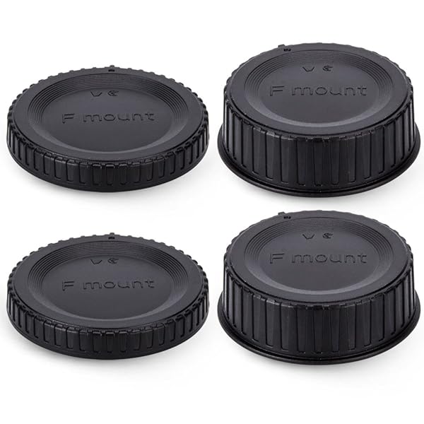 PROfezzion 2 Pack F Mount Body Cap & Rear Lens Cap for Nikon D3500, D5600, D850 & More - Essential Camera Protection - View 3 of 7