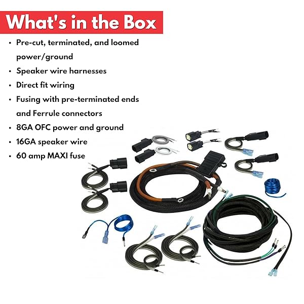 Stinger Universal Amp Wiring Kit for 1998 and Up Harley-Davidson Touring Motorcycles 2 and 4 Channel - View 6 of 6