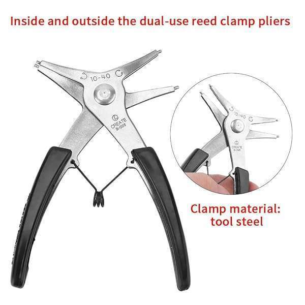 Hilitand 1pc Dual Purpose Snap Ring Pliers - Easy Internal & External Circlip Removal Tool - View 4 of 10