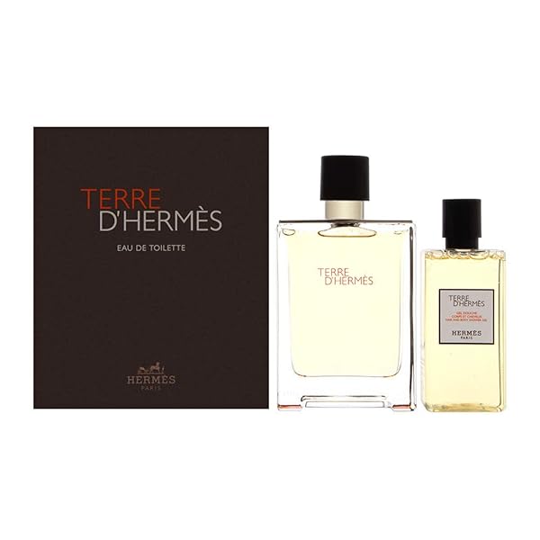 Hermès Terre D'Hermes for Men: 2-Piece Set with 3.3 oz Eau de Toilette & 2.7 oz Shower Gel - Luxury Fragrance Gift