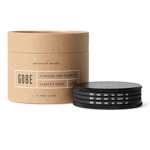 Gobe Gobe 62mm Lens Filter Kit: ND8, ND64, ND1000 - Enhance Your Photography Today!