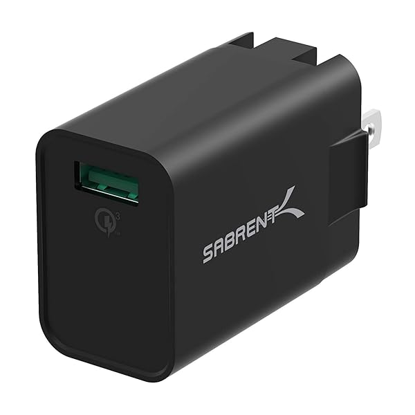 SABRENT SABRENT Quick Charge 3.0 USB Wall Charger - 18W 5V 2.4A Fast Charging (AX-QCP1) - View 5 of 10
