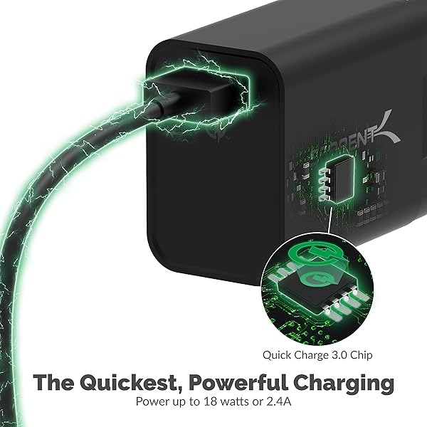 SABRENT SABRENT Quick Charge 3.0 USB Wall Charger - 18W 5V 2.4A Fast Charging (AX-QCP1) - View 7 of 10