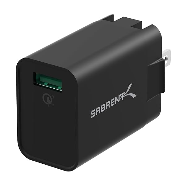 SABRENT SABRENT Quick Charge 3.0 USB Wall Charger - 18W 5V 2.4A Fast Charging (AX-QCP1) - View 2 of 10