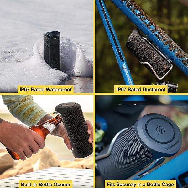 Scosche Scosche BTMSMSC1 BoomBottle: Waterproof Magnetic Bluetooth Speaker for Bikes, Golf Carts & More - View 8 of 9