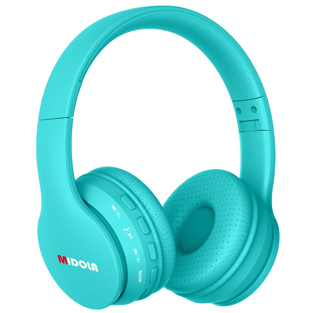 MIDOLA Midola Bluetooth Headphones for Kids - Volume Limited 85dB/110dB, Foldable, Noise Protection, AUX Mic - Perfect for Travel & School