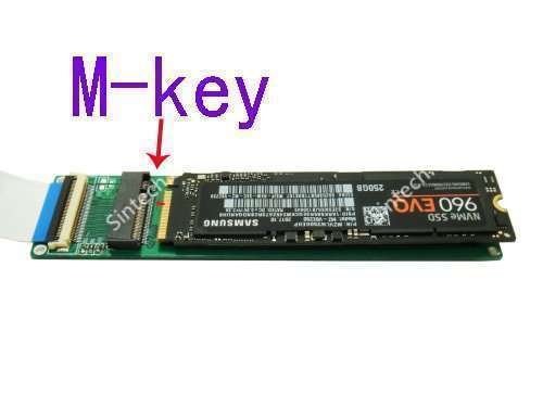 Sintech Sintech M.2 NVMe SSD to M2 A/E Key WiFi Port Adapter with 20cm Cable - PCIe 1X Lane Support - View 5 of 5