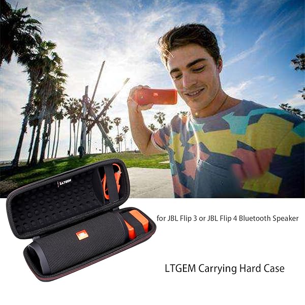 L LTGEM LTGEM Hard Carrying Case for JBL Flip 4 and Sonos Roam Waterproof Portable Speaker Durable Protection and Travel Solution - View 9 of 9