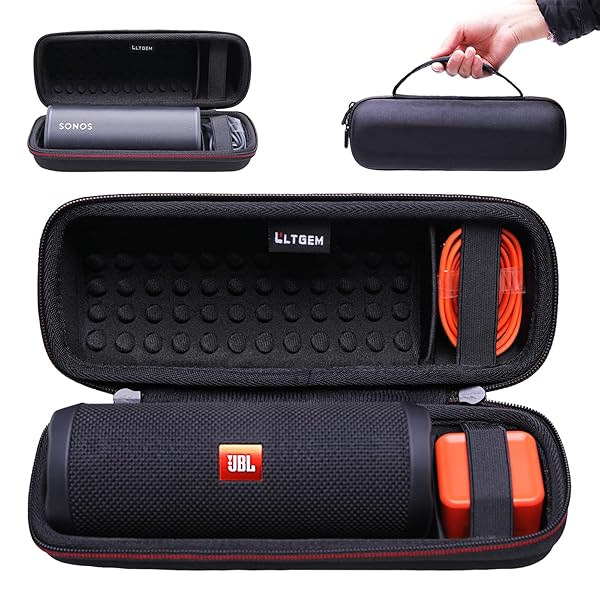 L LTGEM LTGEM Hard Carrying Case for JBL Flip 4 and Sonos Roam Waterproof Portable Speaker Durable Protection and Travel Solution - View 2 of 9