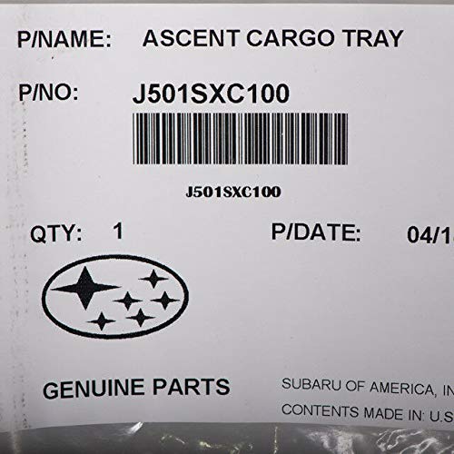 Subaru Subaru Ascent All Weather Rear Cargo Tray Mat Liner 2019-2025 Genuine J501SXC100 - View 3 of 6