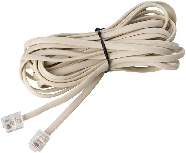 iSoHo Phones iSoHo Phones 25ft Straight Phone Cord Durable Easy to Use Landline Cable Great Sound Quality for Home or Office Bone Ivory