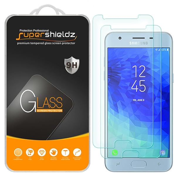 Supershieldz Supershieldz 2 Pack Tempered Glass Screen Protector for Samsung Galaxy J3 2018 Anti Scratch Bubble Free