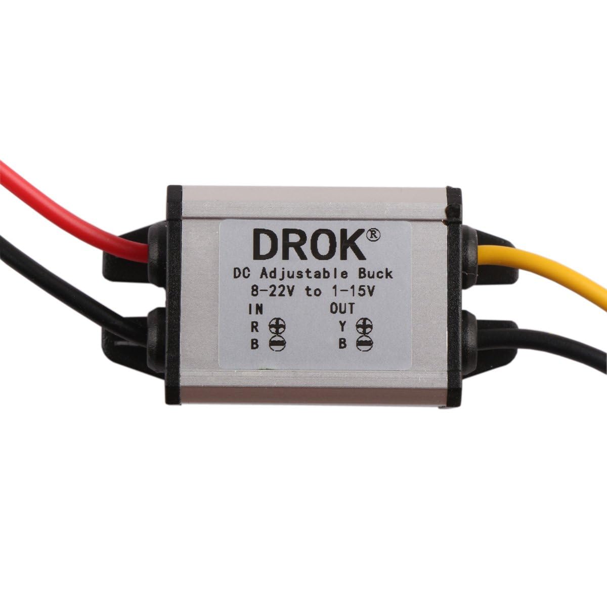 DROK DROK 5V DC Converter Waterproof Buck Converter 8V-22V Adjustable Power Supply Voltage Regulator Module 3A 2pcs - View 6 of 6