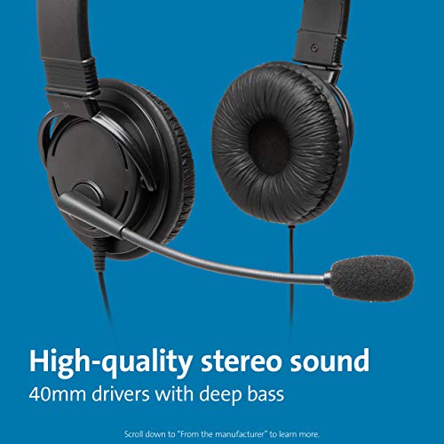 Kensington Buy Kensington USB Hi-Fi Headphones with Microphone (K97601WW) - Premium Sound & Comfort in Black - View 4 of 9