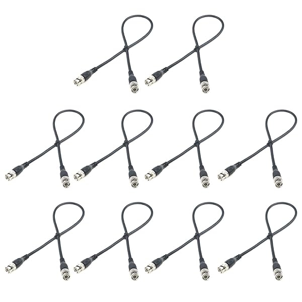 Antrader Antrader RG58 BNC to BNC Coaxial Cable 1.5ft Male/Male for CCTV - 10 Pack - View 2 of 6