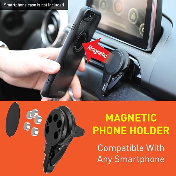 Ztylus Ztylus Stinger Car Phone Holder: Magnetic Mount & Emergency Escape Tool for Safe Driving - View 3 of 9