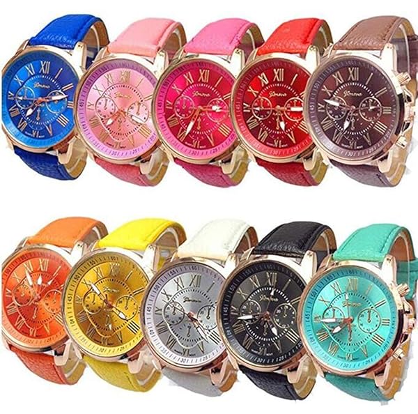 Weicam Weicam Wholesale 10 Pack Fashion Ladies PU Leather Wrist Watch Set Roman Numerals Analog Quartz Unisex