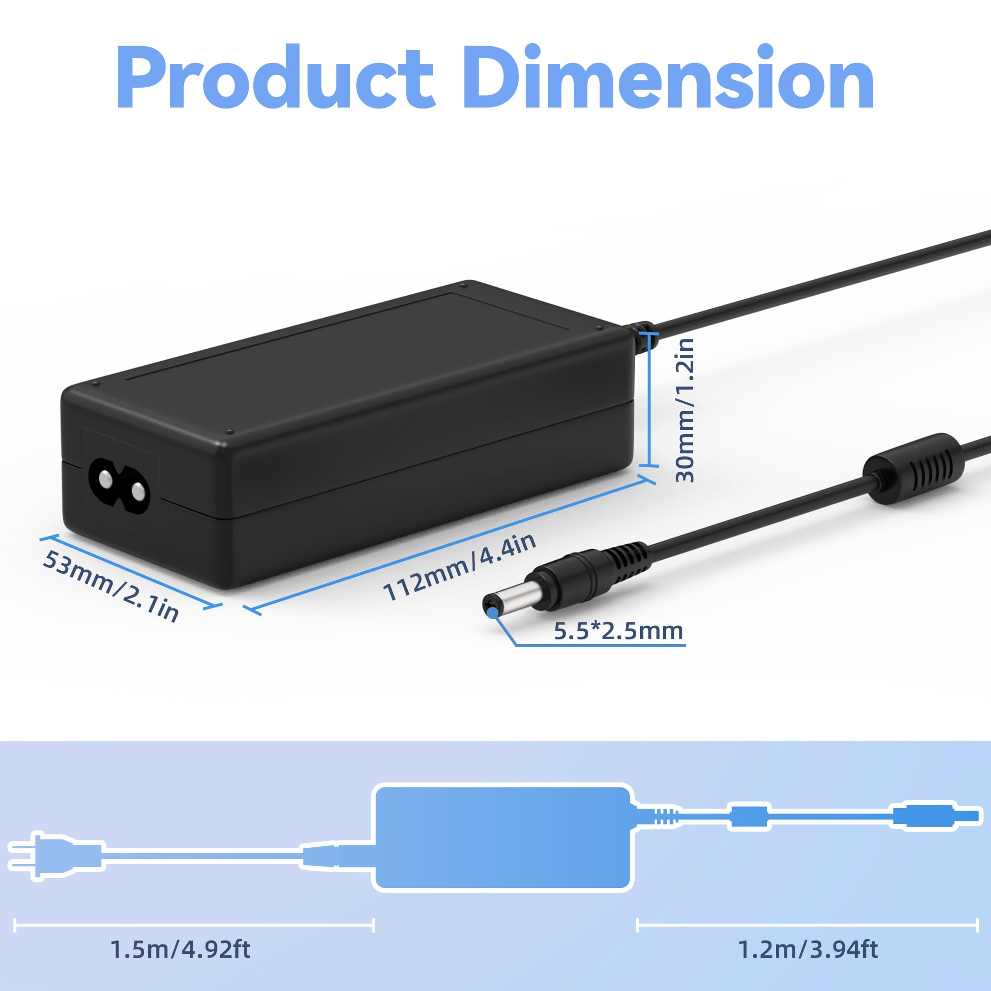 ABLEGRID ABLEGRID 12V 5A Charger for Swann Lorex Q-See Security Camera with 8-Way Power Splitter Cable for CCTV and LED Strip Lights - View 4 of 8