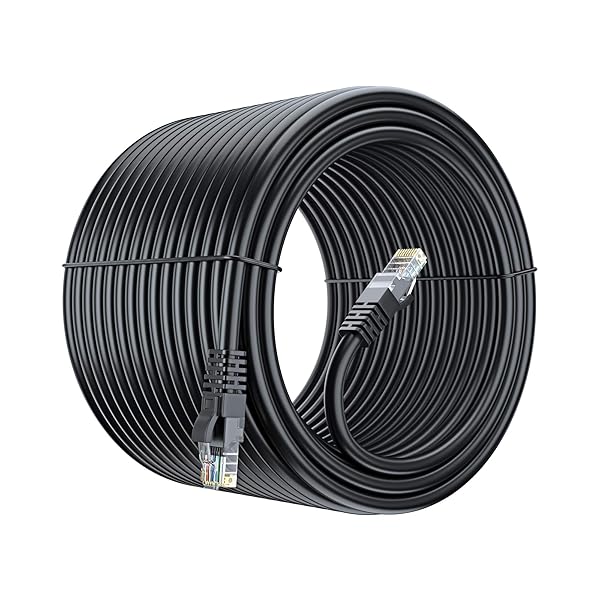Maximm Maximm 300 Ft Cat 6 Ethernet Cable - 100% Pure Copper LAN & Internet Patch Cable (Black) for Fast Networking