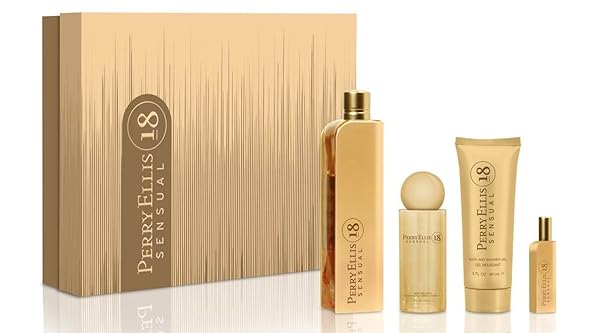 Perry Ellis Discover the Perry Ellis Fragrances 18 Sensual 4-Piece Gift Set - Perfect for Gifting!