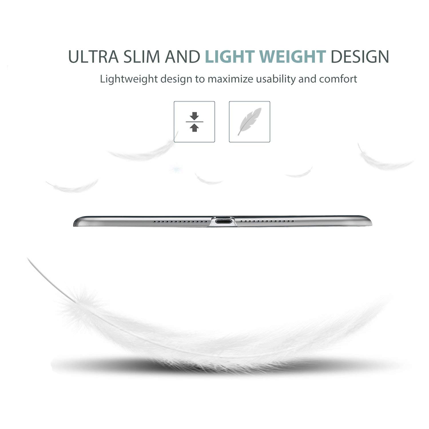 ProCase ProCase Smart Case for iPad 9.7 Inch 6th 5th Generation Ultra Slim Lightweight Stand Cover White - View 5 of 9