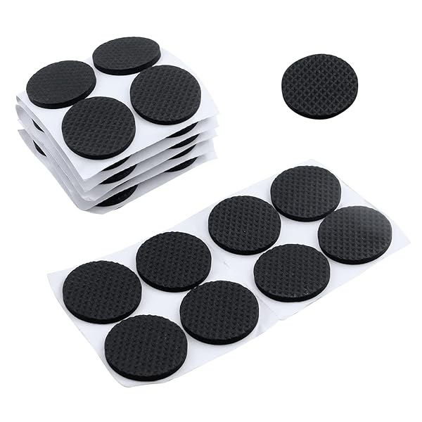 Antrader Antrader Self Adhesive Furniture Pads 1.5 Inch Non Slip Round Floor Protectors 48 Pack for Tables Chairs and Sofas