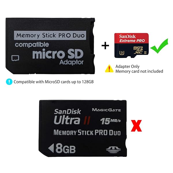 Funturbo Funturbo PSP Memory Stick Adapter: Micro SD to PRO Duo for PlayStation Portable & Camera - View 5 of 8