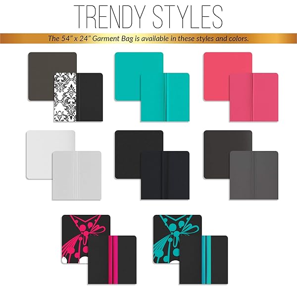 YOUR BAGS GARMENTUM Your Bags Black Suit Dress and Gown Garment Travel Bags 5 Pack 54 x 24 Large Window for Easy Storage and Travel - View 10 of 10