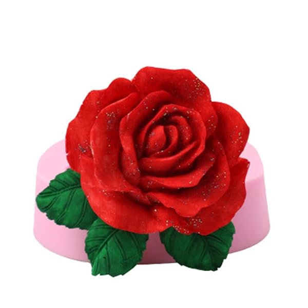 BeeSpring BeeSpring 3D Big Rose Cake Mold - Silicone Fondant & Chocolate Mould for Easy Baking & Decorating