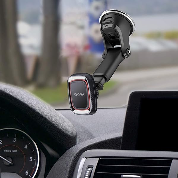 Cellet Cellet Magnetic Car Mount Phone Holder Universal Windshield Dashboard Holder with Long Arm for iPhones Samsung HTC GPS Devices - View 5 of 10