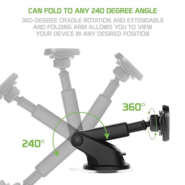 Cellet Cellet Magnetic Car Mount Phone Holder Universal Windshield Dashboard Holder with Long Arm for iPhones Samsung HTC GPS Devices - View 7 of 10