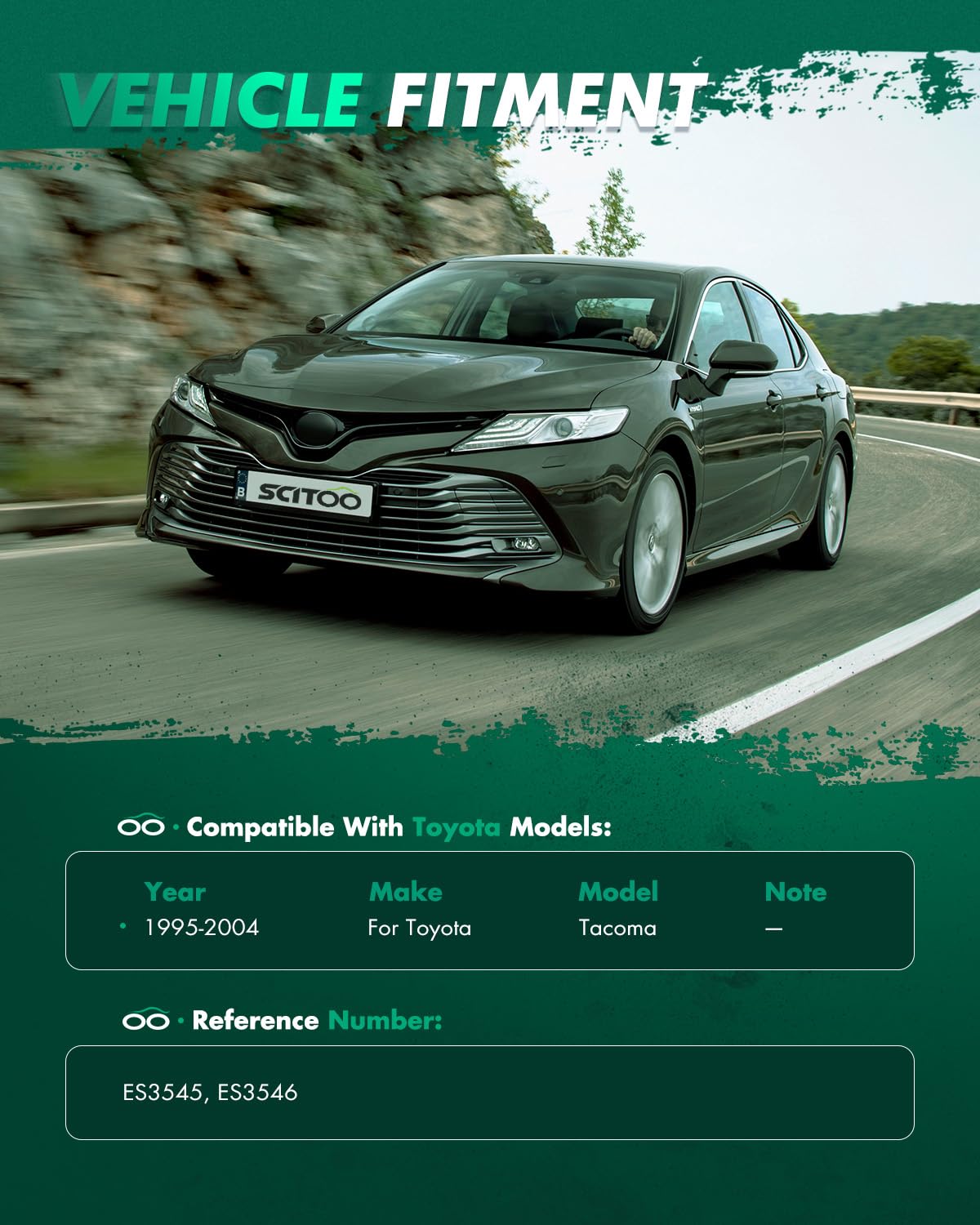 SCITOO SCITOO Front Outer Tie Rod Ends Pack of 2 for 1995-2004 Toyota Tacoma 4 Wheel and 1998-2004 Toyota Tacoma 2 Wheel - View 2 of 7