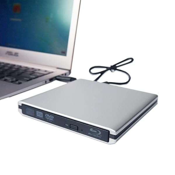 Y-NX USB C Blu-ray Player & DVD Burner for MacBook Pro, Air, iMac & PCs - 3D HD External Drive