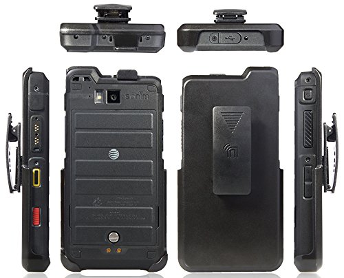 Nakedcellphone Buy Nakedcellphone Black Holster for Sonim XP8 - Rotating Belt Clip Case with Kickstand (XP8800) - View 6 of 7