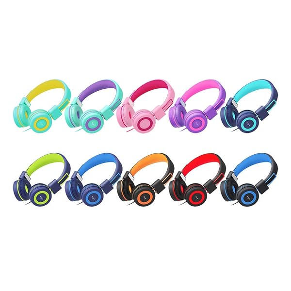 ELECDER ELECDER i37 Kids Headphones Children Girls Boys Teens Foldable Adjustable On Ear Headphones 3.5mm Jack Compatible Cellphones Computer MP3/4 Kindle School Tablet Black/Blue - View 8 of 8