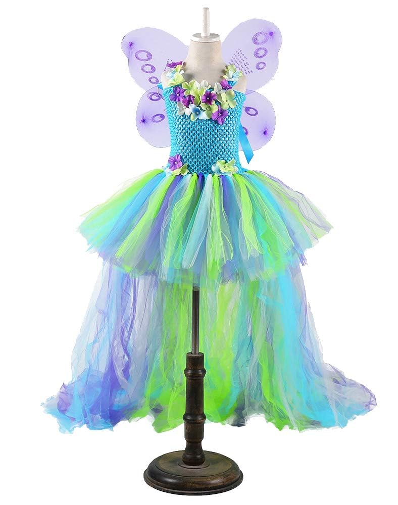 Tutu Dreams Tutu Dreams Green Fairy Costume for Girls with Wings Perfect for Renaissance Faire and Dress Up Play