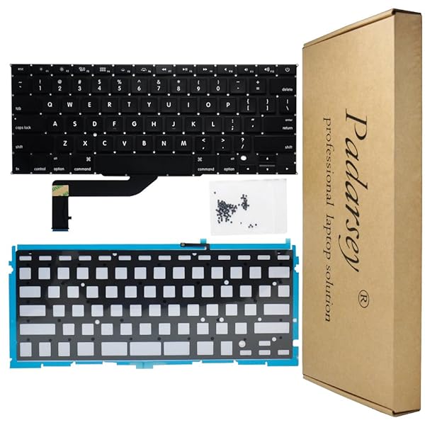Padarsey "Padarsey US Layout Backlit Keyboard for MacBook Pro 15" A1398 (2013-2015) - Easy Replacement with Screws"