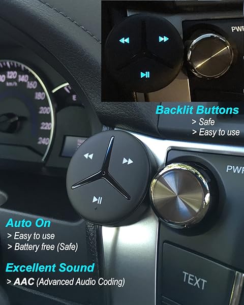 Aston Innovations Aston Innovations SoundTek A2 Bluetooth Car Kit with aptX AAC Codec Auto On Noise Isolator Smart Voice Assistant HD Handsfree Music Streaming - View 5 of 8