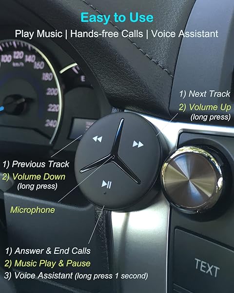 Aston Innovations Aston Innovations SoundTek A2 Bluetooth Car Kit with aptX AAC Codec Auto On Noise Isolator Smart Voice Assistant HD Handsfree Music Streaming - View 6 of 8