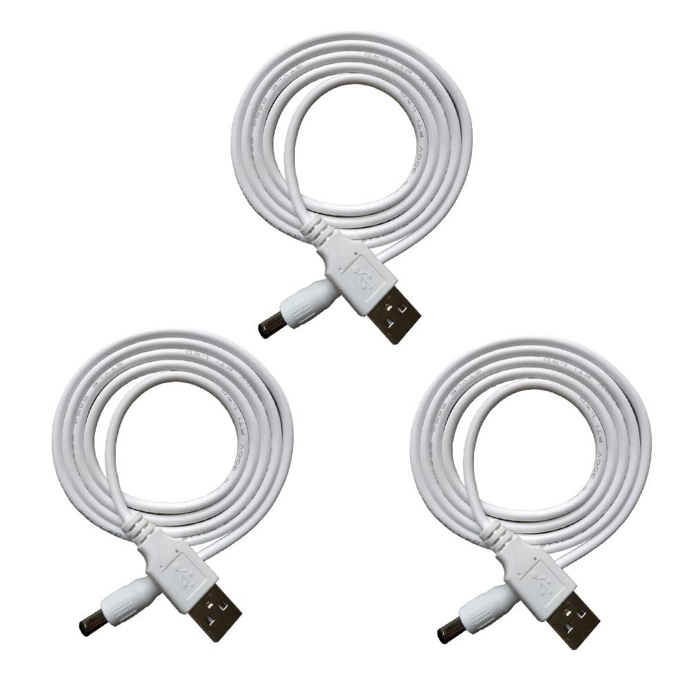 DZYDZR Buy DZYDZR 3pcs USB to DC Extension Cable 5V 100cm - 5.5mm x 2.5mm Power Cord for Fast Charging