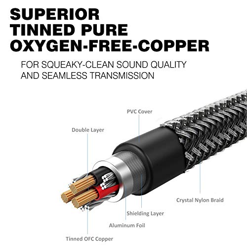 DUKABEL DUKABEL 3.5mm AUX Cable - Gold-Plated Lossless Audio, Nylon Braided, 4ft Male to Male for Car, Headphones & Speakers - View 8 of 9