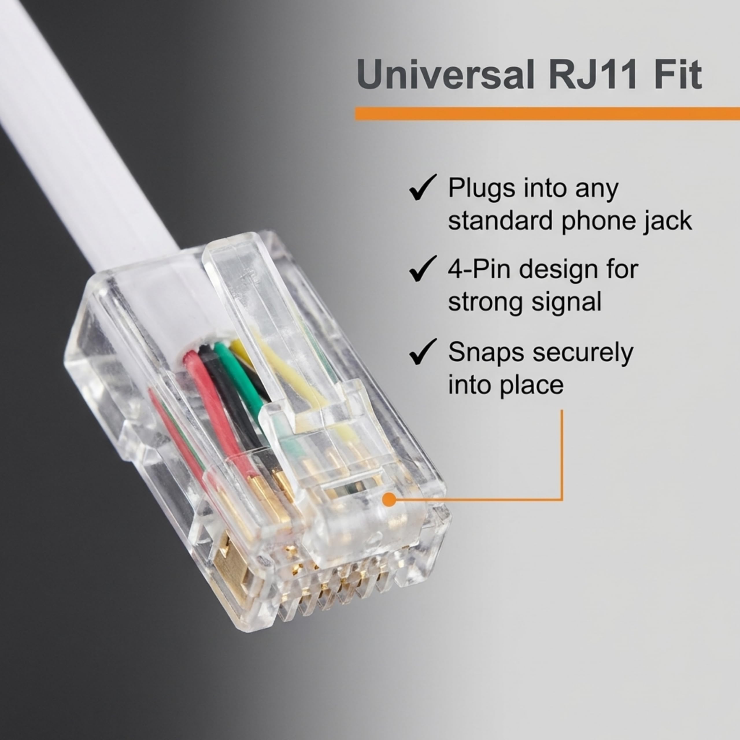 iSoHo 15ft Curly Handset Phone Cord for Landline Excellent Sound Quality Easy to Use Problem-Free White Cords for Home or Office - View 2 of 8