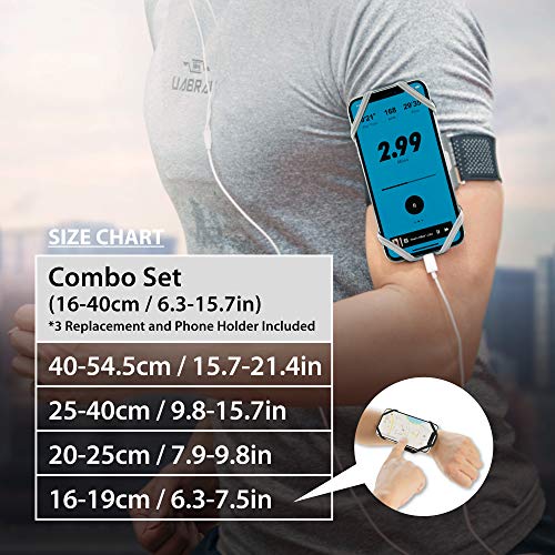 BONE Bone Run Tie 1: Skin-Friendly Silicone Sport Armband for Smartphones - Washable & Universal Fit (Size S, 7.9-9.8'') - View 7 of 10