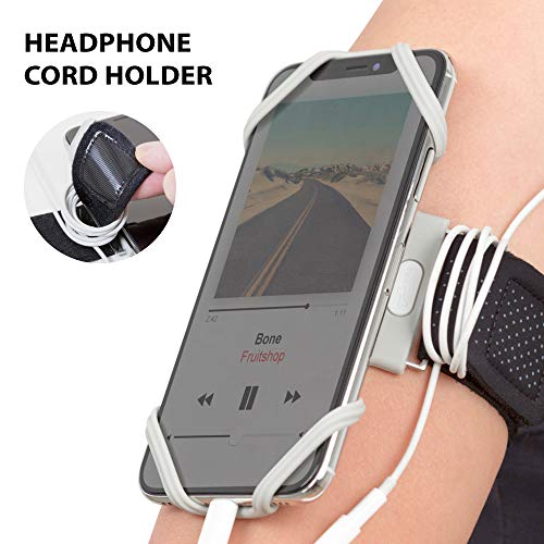BONE Bone Run Tie 1: Skin-Friendly Silicone Sport Armband for Smartphones - Washable & Universal Fit (Size S, 7.9-9.8'') - View 8 of 10