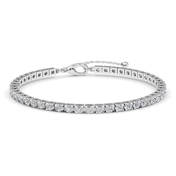 Shop LC Adjustable Stainless Steel Tennis Bracelet with CZ - Perfect Dainty Bridal Jewelry & Christmas Gift for Women